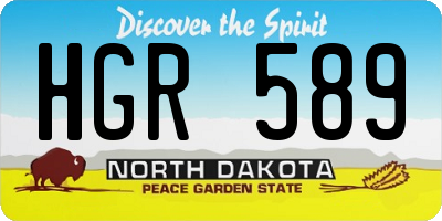 ND license plate HGR589