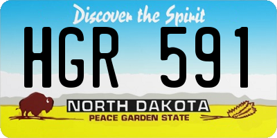 ND license plate HGR591