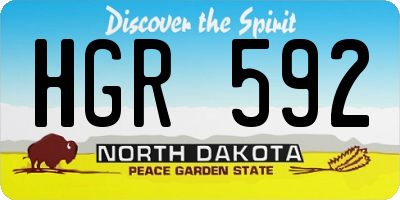 ND license plate HGR592