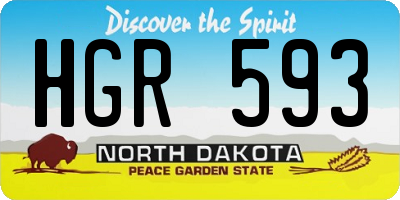 ND license plate HGR593