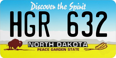 ND license plate HGR632