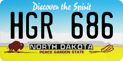 ND license plate HGR686