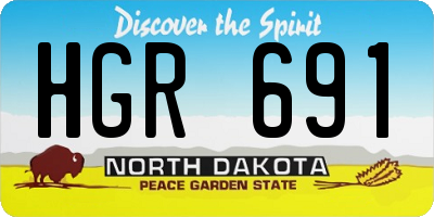 ND license plate HGR691