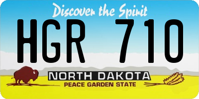 ND license plate HGR710