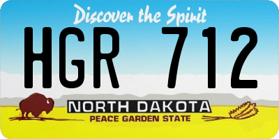 ND license plate HGR712
