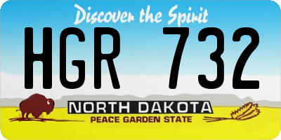 ND license plate HGR732