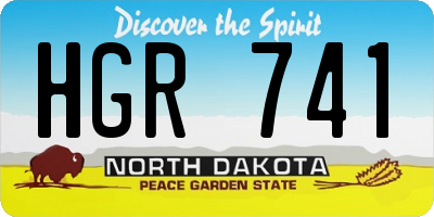 ND license plate HGR741