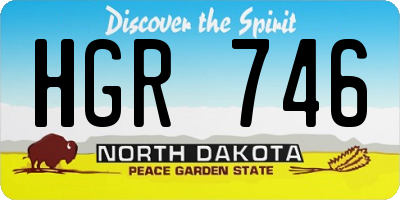 ND license plate HGR746