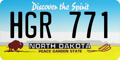 ND license plate HGR771