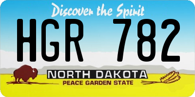 ND license plate HGR782