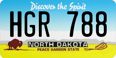 ND license plate HGR788