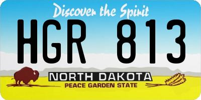 ND license plate HGR813