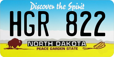 ND license plate HGR822