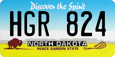ND license plate HGR824