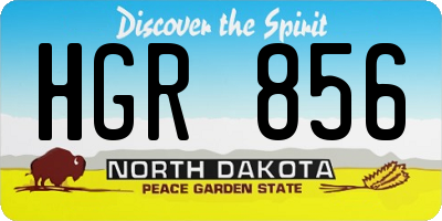 ND license plate HGR856