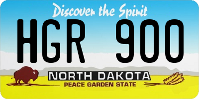 ND license plate HGR900