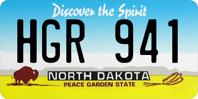ND license plate HGR941