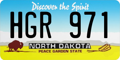 ND license plate HGR971