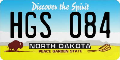 ND license plate HGS084