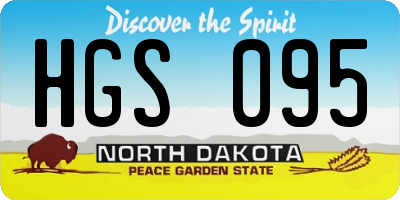 ND license plate HGS095