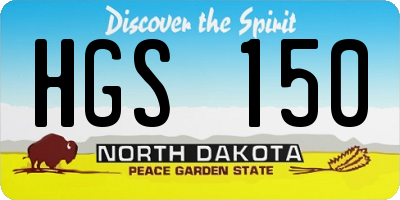 ND license plate HGS150