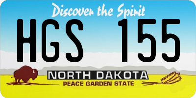 ND license plate HGS155