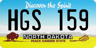 ND license plate HGS159