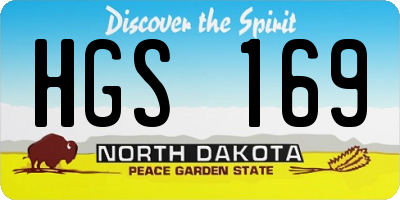 ND license plate HGS169