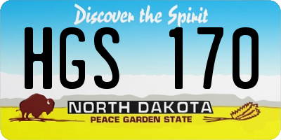 ND license plate HGS170
