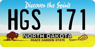 ND license plate HGS171
