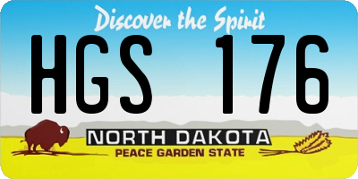 ND license plate HGS176