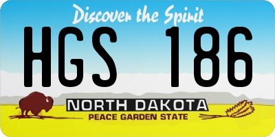 ND license plate HGS186