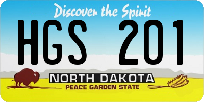 ND license plate HGS201