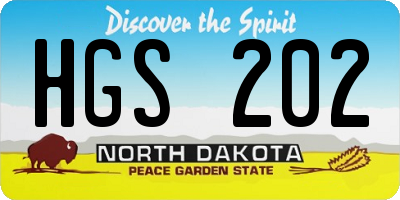 ND license plate HGS202