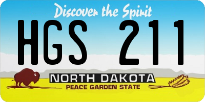 ND license plate HGS211