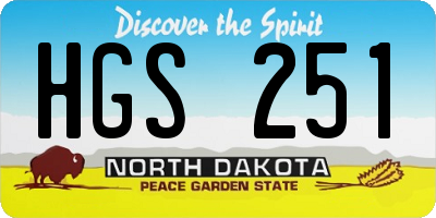 ND license plate HGS251