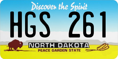 ND license plate HGS261