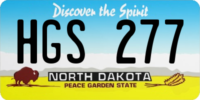 ND license plate HGS277