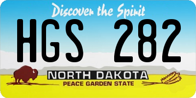 ND license plate HGS282