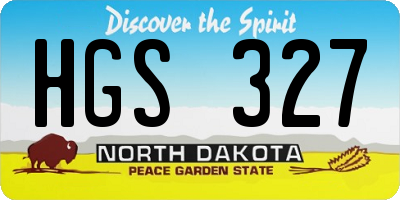 ND license plate HGS327