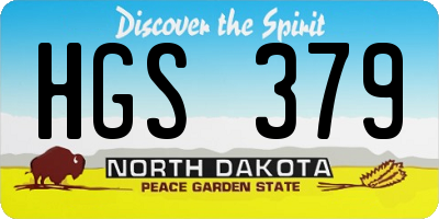 ND license plate HGS379