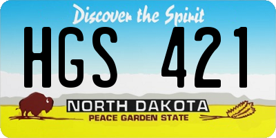 ND license plate HGS421