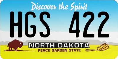 ND license plate HGS422