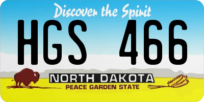 ND license plate HGS466