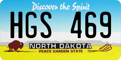 ND license plate HGS469