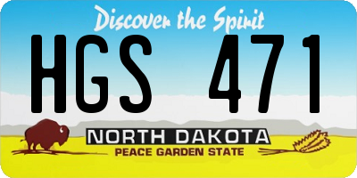 ND license plate HGS471