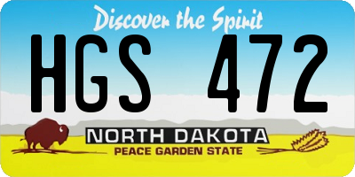 ND license plate HGS472