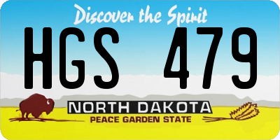 ND license plate HGS479