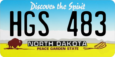 ND license plate HGS483