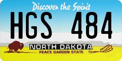 ND license plate HGS484